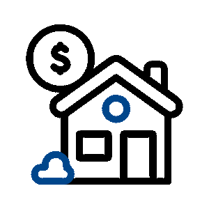 Ikona kupna i sprzedaży nieruchomości